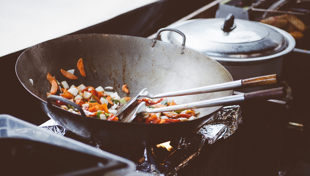 cooking, wok, chinese